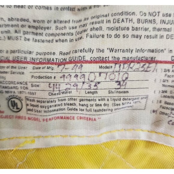 Morning Pride Firefighter Turn Out 44C 29/35L 34S Vintage Set with Boots Gloves - Picture 9 of 16